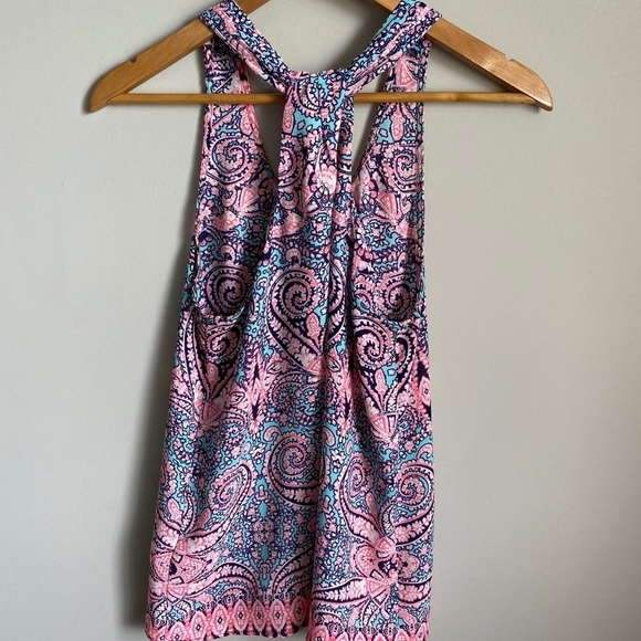 Paraphrase Women's Pink‎ / Blue Abstract Boho Tunic Tank Top Size Small - Picture 6 of 12